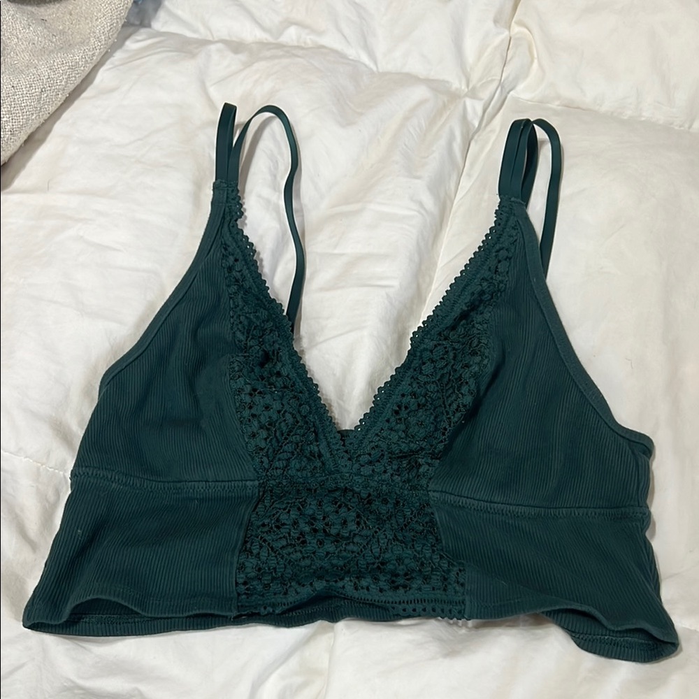 Elegant Lace Bralette in Teal